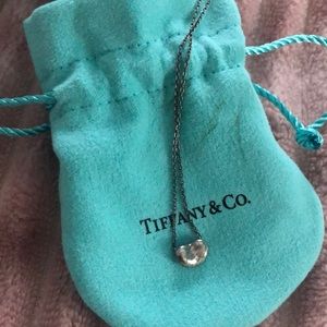 Tiffany & Co sterling mini bean pendant 16in